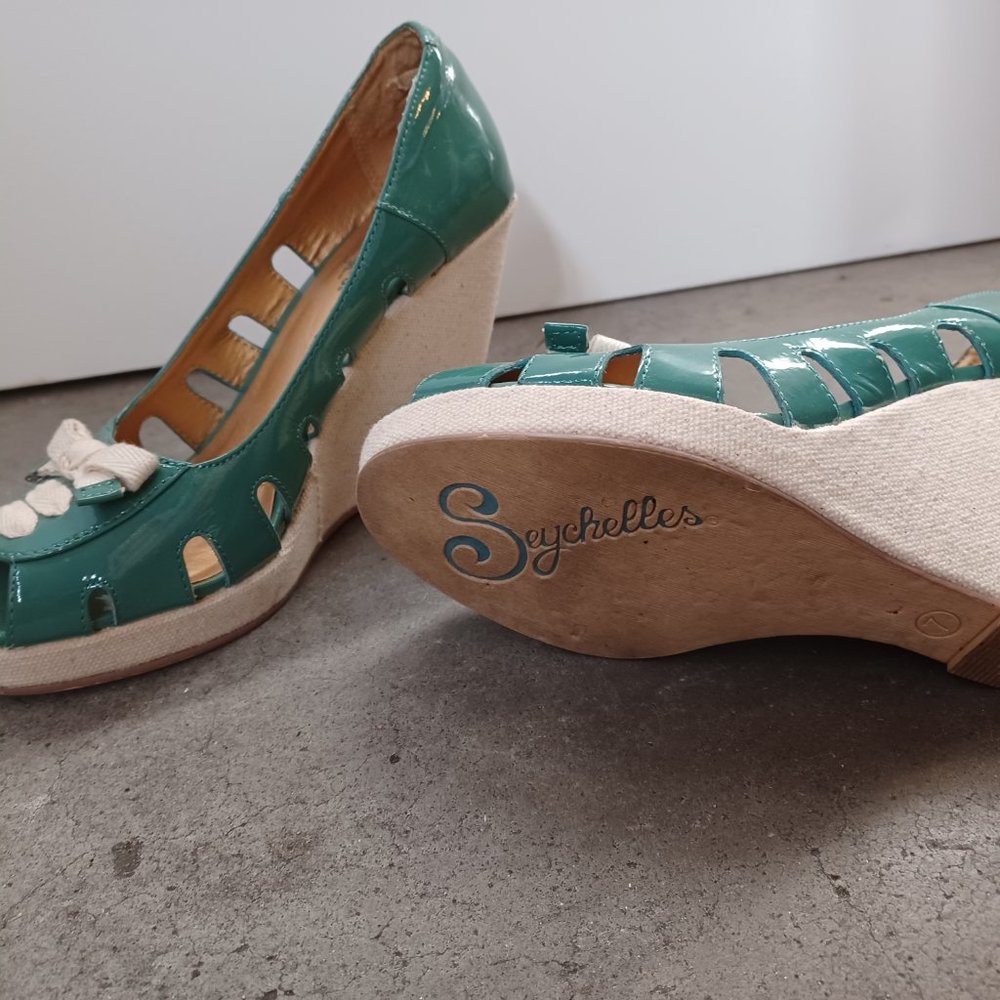 Seychelles Espadrille Wedge Heels Size 7 - Picture 5 of 7